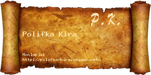 Polifka Kira névjegykártya